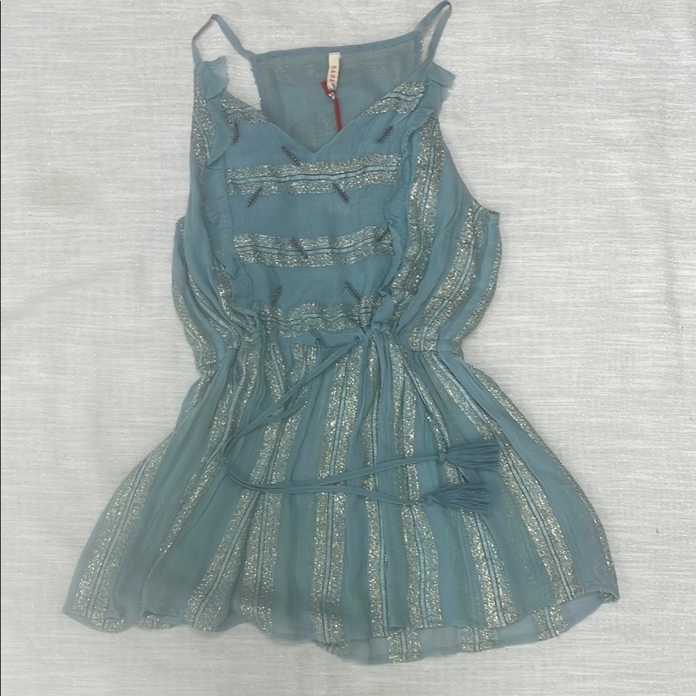 RAGA Green Ruffled Tiered Sundress